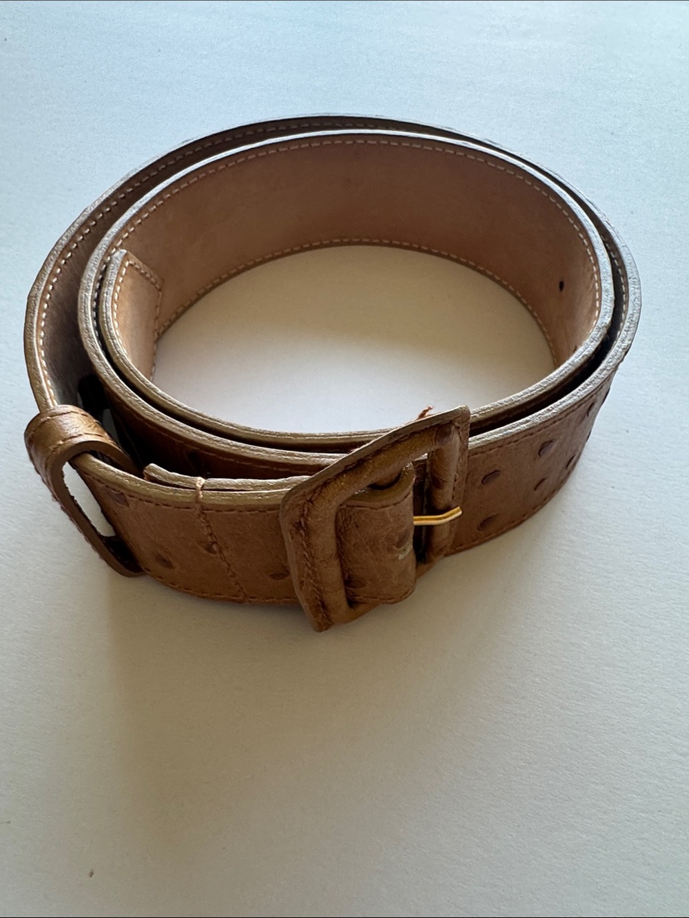 Leather Men's Belt — Brown Casual Dress Belt